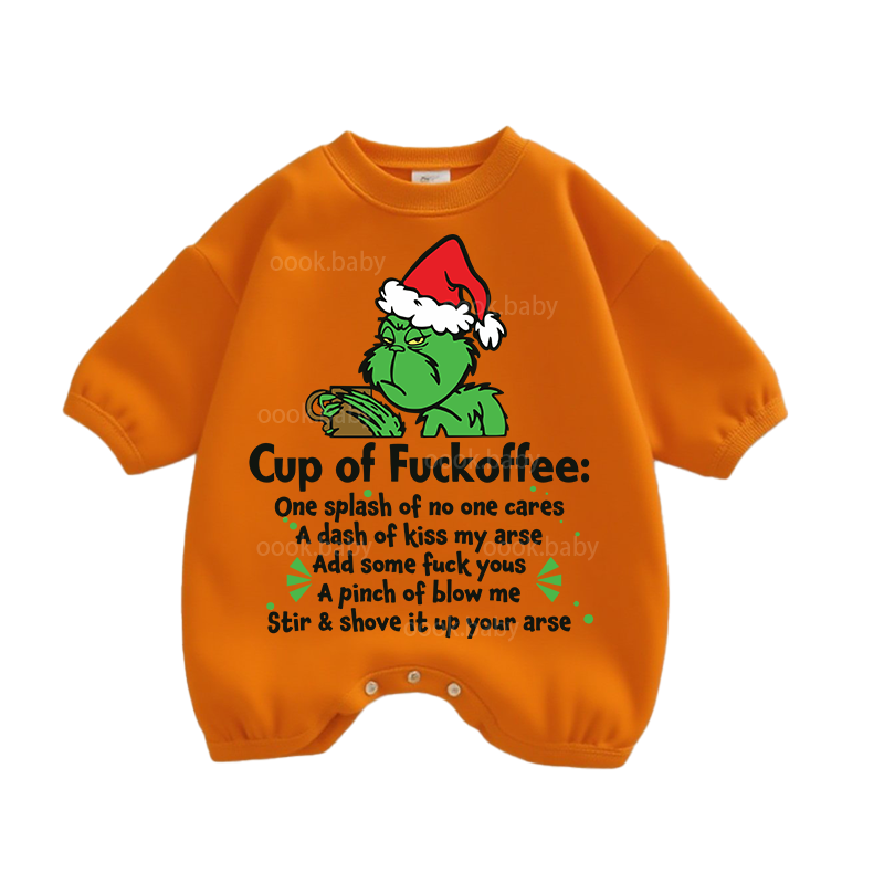 cup of fuckoffee  print romper
