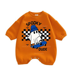 Baby Spooky dude Print Romper