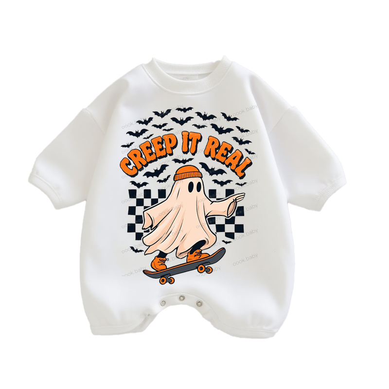 Baby Creep it Real Print Romper