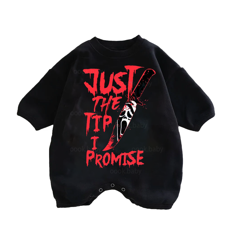 Baby Just the Tip I Promise Print Romper