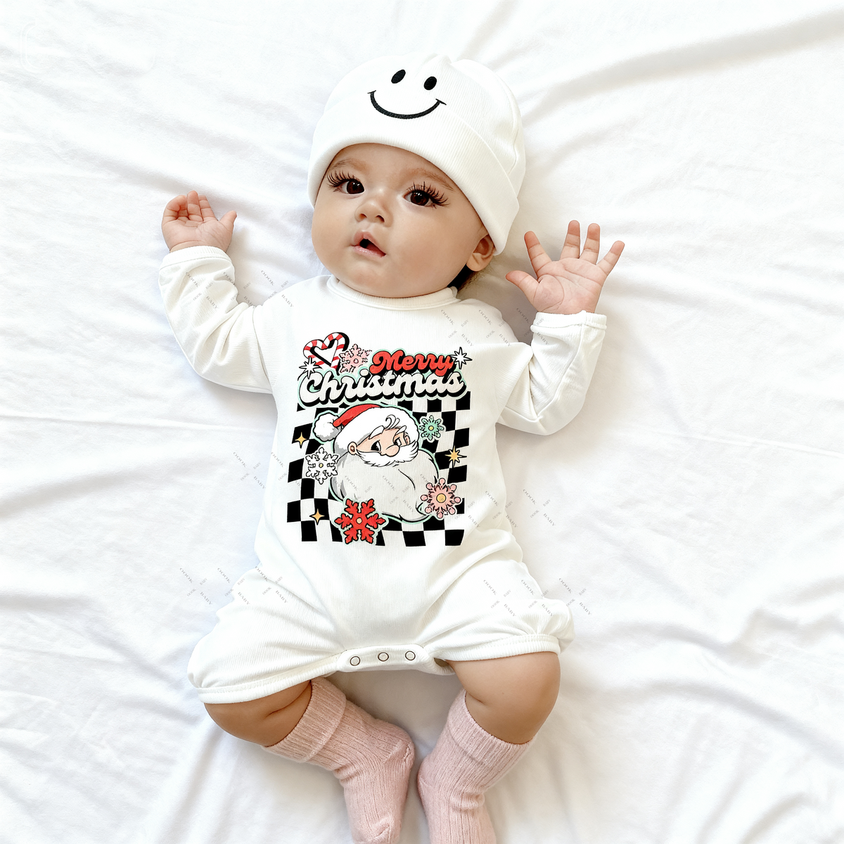 Baby Christmas Print Romper