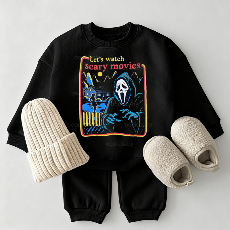 2-piece of Baby Watch Scary Movies Day Print Set
