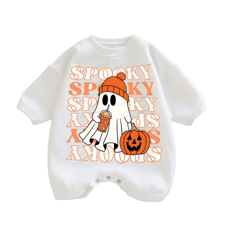 Baby  Halloween Spooky Print Romper