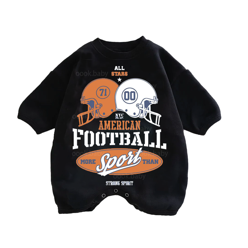 Baby American football Print Romper