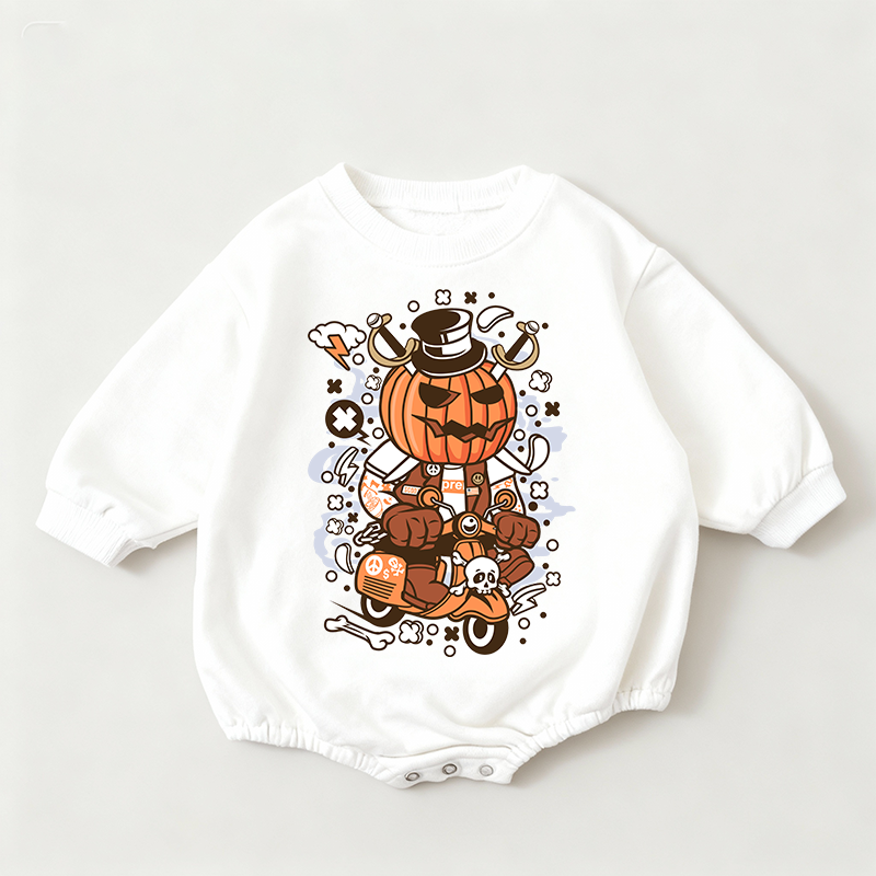 Baby Pumpkin ManPrint Romper