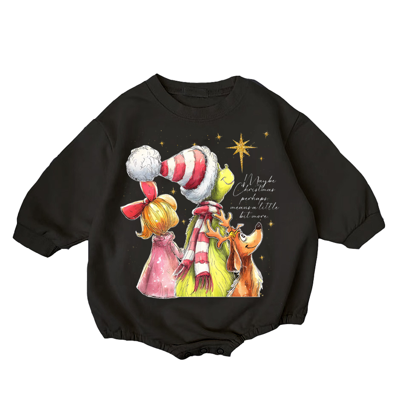 Baby Merry Christmas print Romper