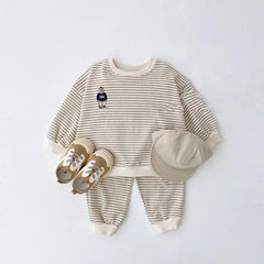 2-Piece Baby Stripes Print Set