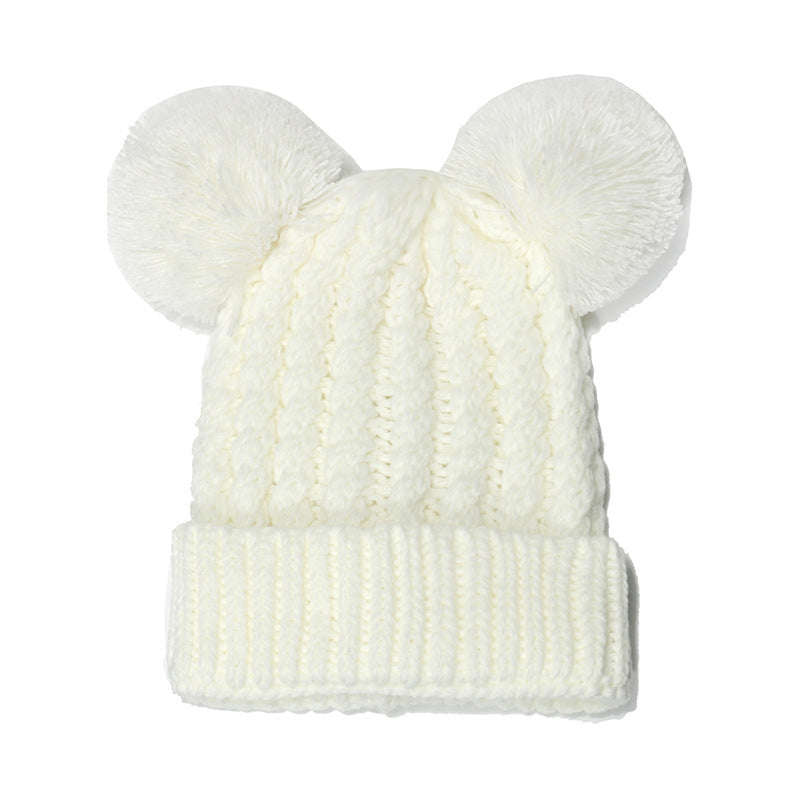 Baby Double Ball Knitted Hat