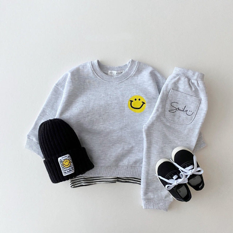 2pcs Baby Smiley Casual Set