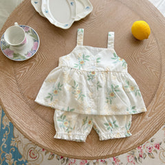 2-Piece Baby Flower Print Set