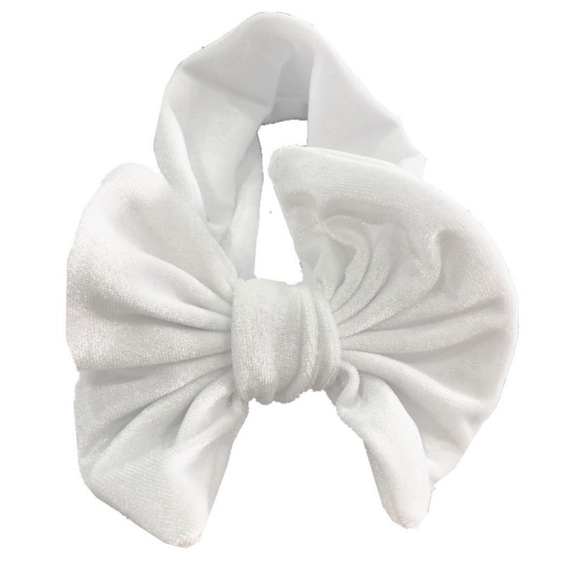 Baby Girl Gold Velvet Bow Headband