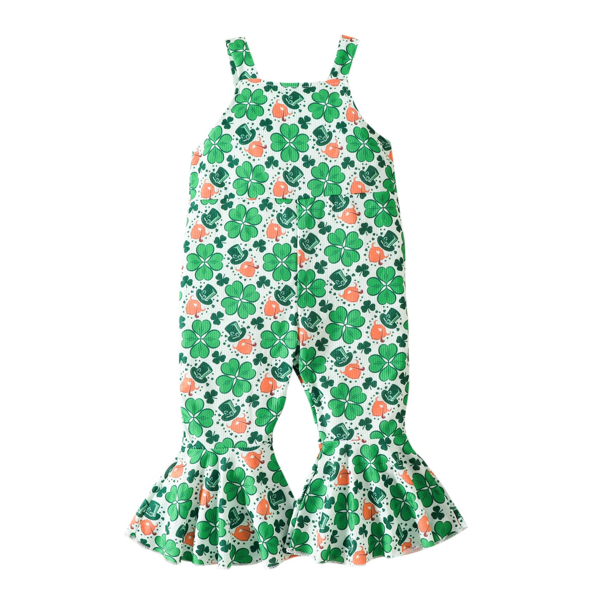 Baby St. Patrick's Day Clover Print romper