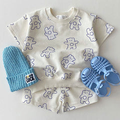 2-Piece Bear Print Set