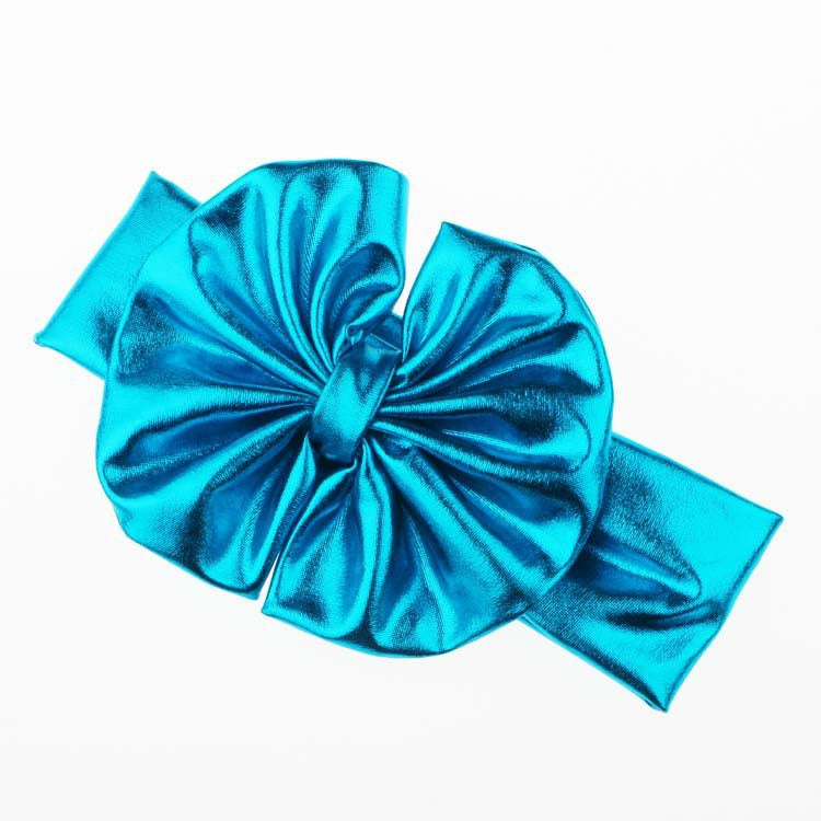 Baby Girl Bronzing Metal Color Bow Headband