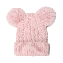 Baby Double Ball Knitted Hat