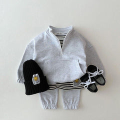 2pcs Baby Zipper Leisure Set