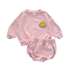 2pcs Baby Smiley Casual Set