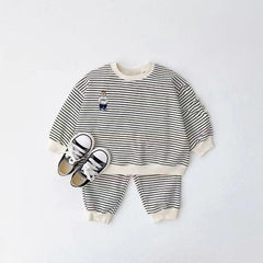 2-Piece Baby Stripes Print Set