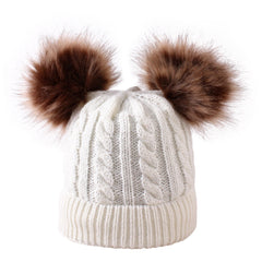 Baby Double Ball Knitted Hat