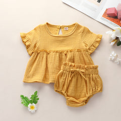 2 Piece Baby Solid Color Suit