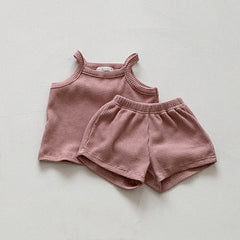 2-Piece Baby Solid Color Suit