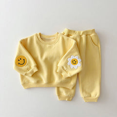 2pcs Baby Smiley Casual Set