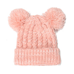 Baby Double Ball Knitted Hat