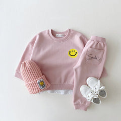 2pcs Baby Smiley Casual Set