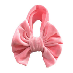 Baby Girl Gold Velvet Bow Headband