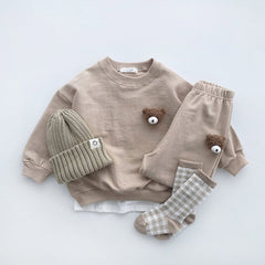 2-Piece Baby Solid Color Casual Suit