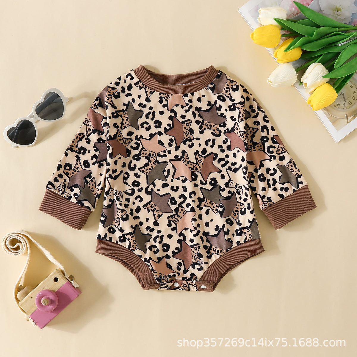 Baby Star Print Rompers