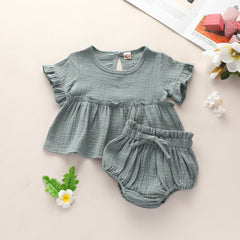 2 Piece Baby Solid Color Suit