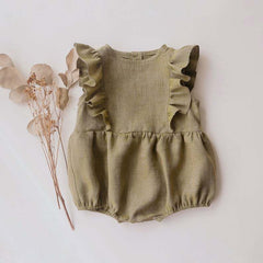 Baby Solid Color Seeveless Bodysuit