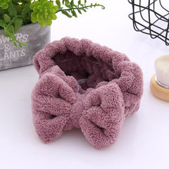 Baby Girl Coral Fleece Bow Headband