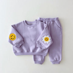 2pcs Baby Smiley Casual Set