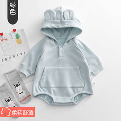 Baby Solid Color Hooded Bodysuit