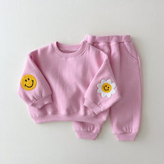 2pcs Baby Smiley Casual Set