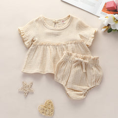 2 Piece Baby Solid Color Suit