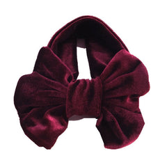 Baby Girl Gold Velvet Bow Headband