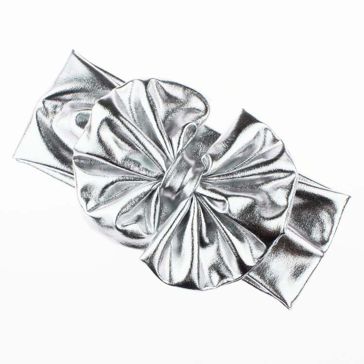 Baby Girl Bronzing Metal Color Bow Headband