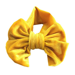 Baby Girl Gold Velvet Bow Headband