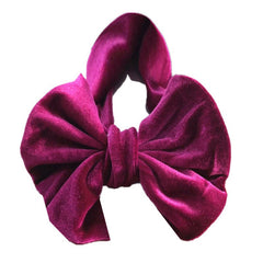 Baby Girl Gold Velvet Bow Headband