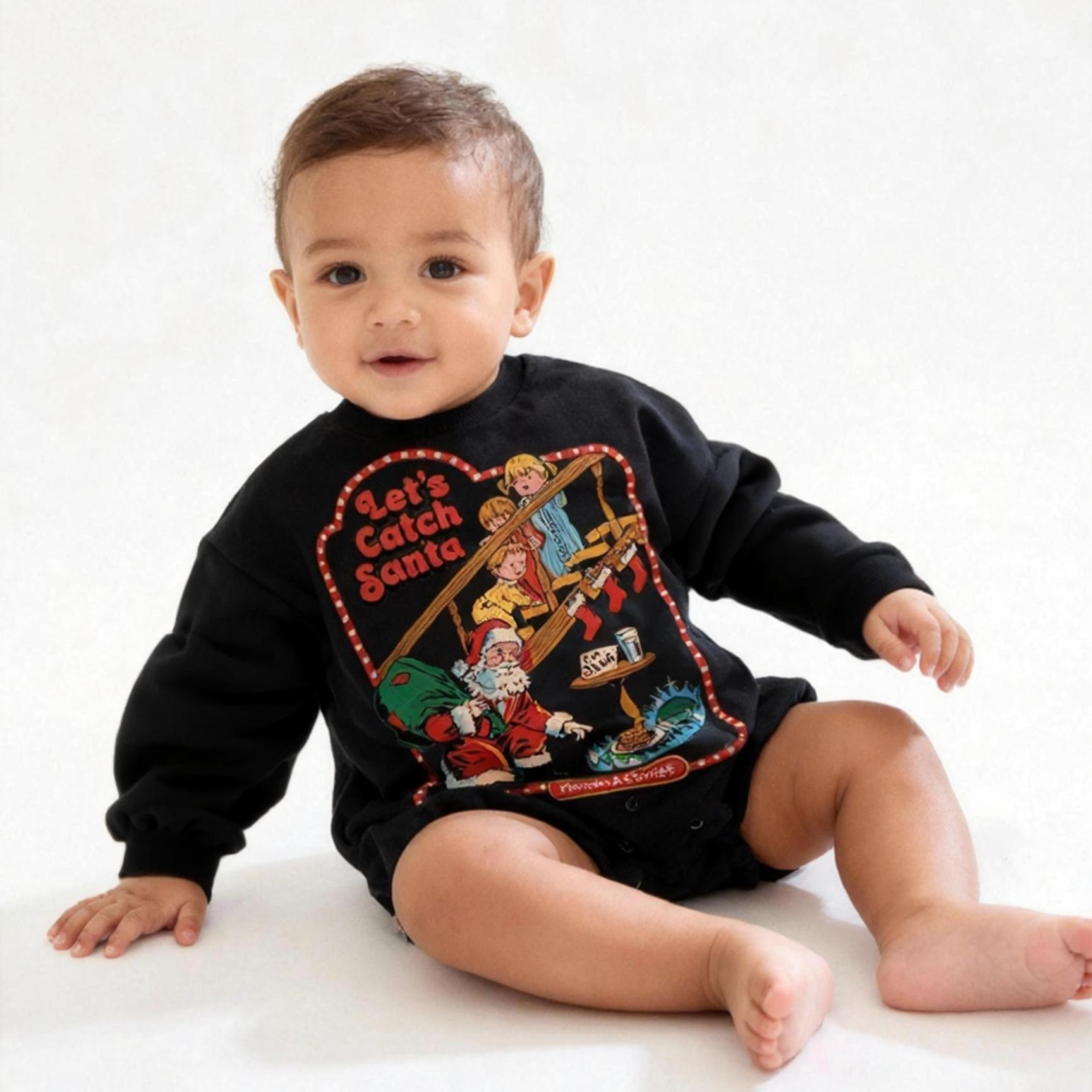 Baby Merry Christmas print Romper