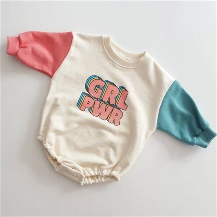 GRL POWER Baby Contrast Sleeve Bodysuit