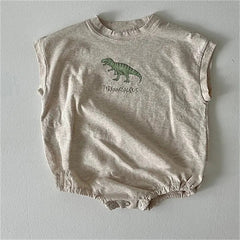 Baby Dinosaur Round Neck Bodysuit