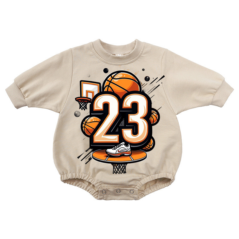 Baby football print Romper