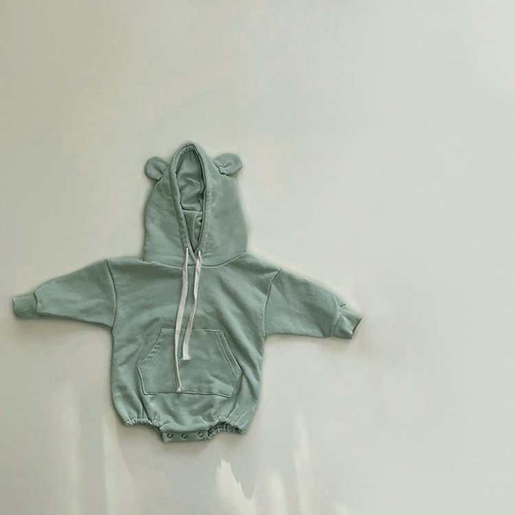 Baby Cute Bear Ears Hooded Bodysuit