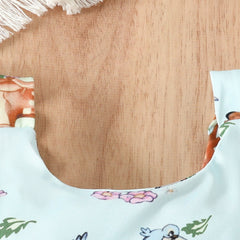 Cross-border Supply Baby Deer Head Printed Hair Belt One-piece Clothes