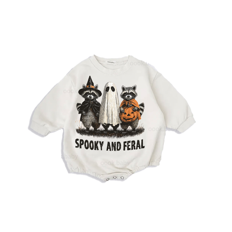 baby halloween print romper